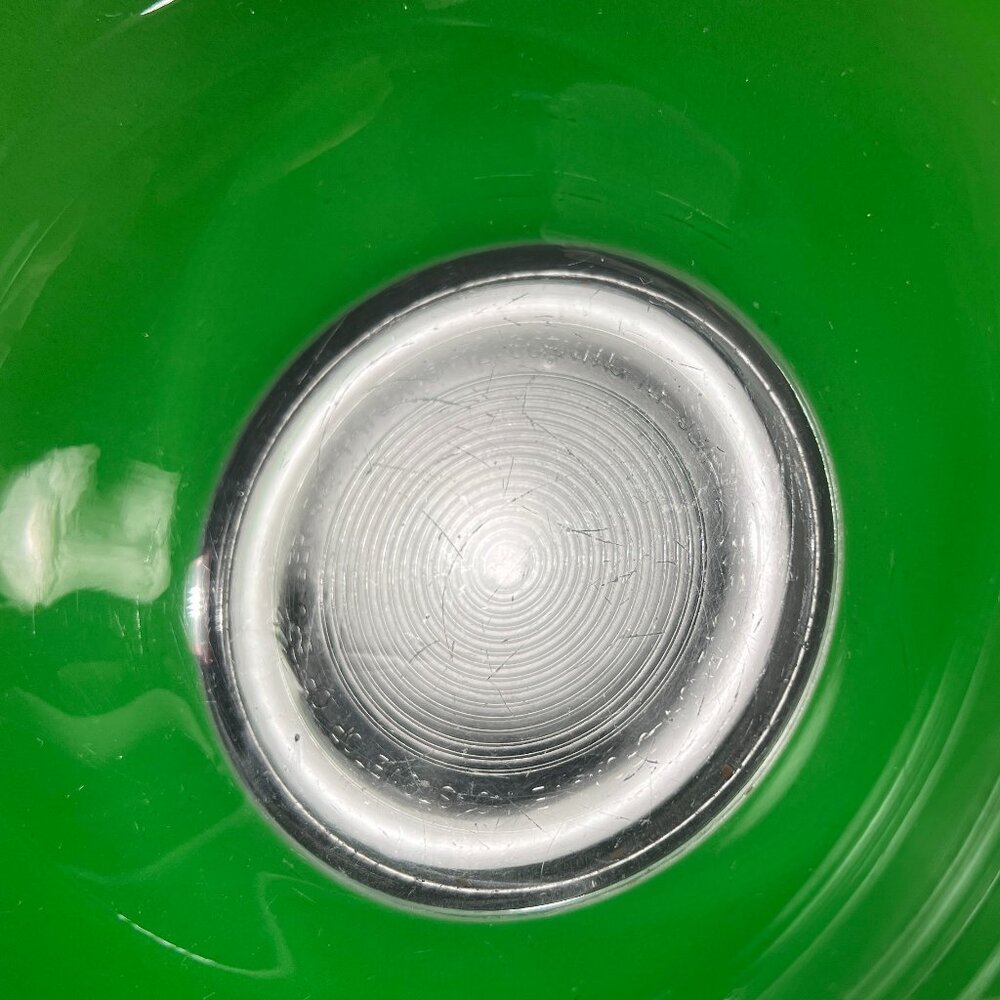 Vtg Pyrex 322 1 L Corning NY Glass Green Clear Bottom Mixing Nesting Bowl 80s - Picture 9 of 16